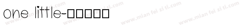 one little字体转换